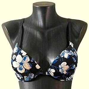 Flower Canvas Front Closure Bra